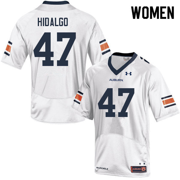 Women #47 Grant Hidalgo Auburn Tigers College Football Jerseys Sale-White - Click Image to Close